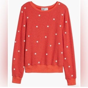 Wildfox sweatshirt - red and white stars - size L